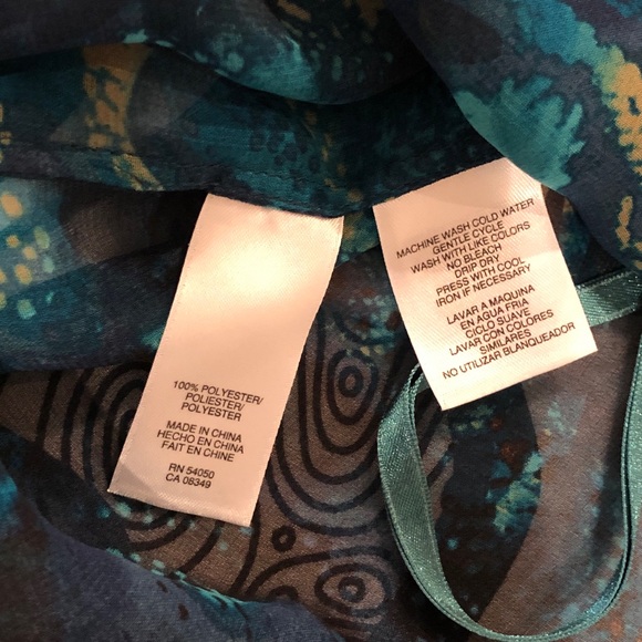 ANNE KLEIN | Sheer Long Sleeve Blouse - Picture 5 of 5